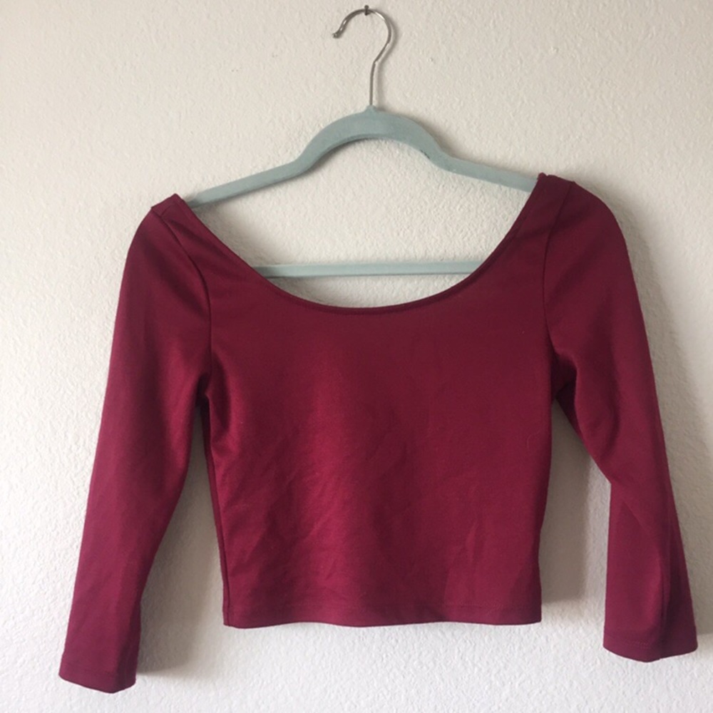 Red Crop top
